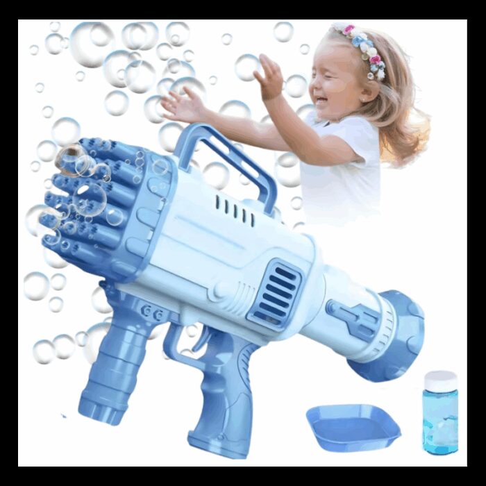 ⁦آلة مسدس فقاعات للأطفال لون أزرق⁩ - الصورة ⁦2⁩