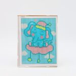 برواز مع مسند خرز حجم 22×17 سم