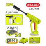 DYLLU Cordless pressure washe 20V 24.5 Bar 2.5L/min