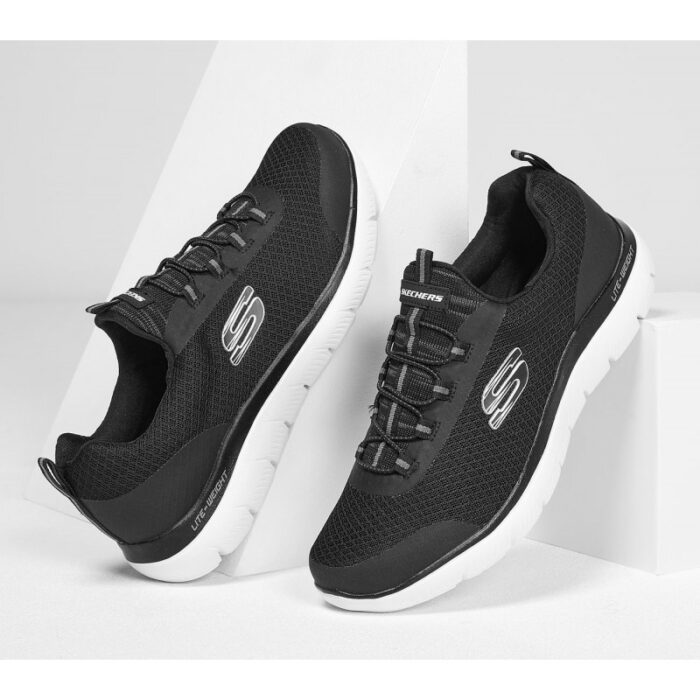 ⁦حذاء سكيتشرز سميتس- ريبينسكي للرجال لون أسود ونعل ابيض- Skechers Men's Summits-Repinski Shoes‏‏‏⁩ - الصورة ⁦2⁩