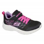 Skechers Kid's Microspec - Bright Runner Shoes - حذاء سكيتشرز ميكرو سبيس- برايت راننر للأطفال لون أسود ونعل أبيض