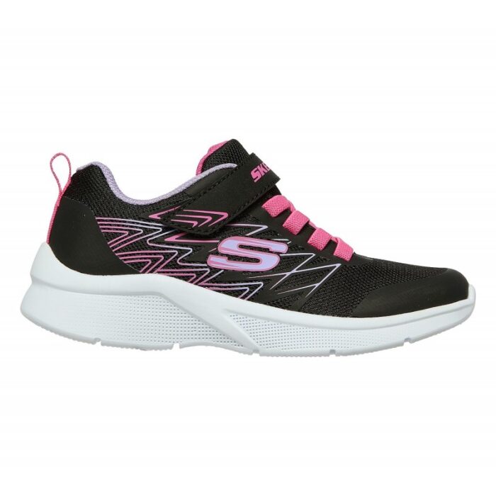 ⁦Skechers Kid's Microspec - Bright Runner Shoes - حذاء سكيتشرز ميكرو سبيس- برايت راننر للأطفال لون أسود ونعل أبيض⁩ - الصورة ⁦5⁩