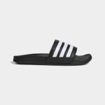 ⁦adidas Adilette Comfort Slides - Black⁩ - الصورة ⁦2⁩