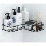 رف زاوية معدن عدد 2 لون أسود