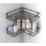 ⁦رف زاوية معدن عدد 2 لون أسود⁩ - الصورة ⁦2⁩