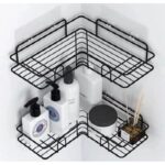 ⁦رف زاوية معدن عدد 2 لون أسود⁩ - الصورة ⁦4⁩