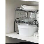 رف معدن أسود لاستغلال المساحات