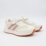 ⁦حذاء للأطفال والنساء لون أبيض وزهري⁩ - الصورة ⁦3⁩