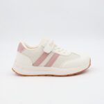 ⁦حذاء للأطفال والنساء لون أبيض وزهري⁩ - الصورة ⁦5⁩