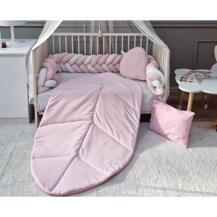 103384212_68e2de09cae47 مفرش جدلة مخمل ورقة زهري - الصورة 1