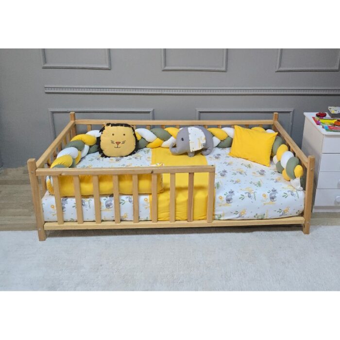 103384215_68e2de0d749c3 مفرش مونتيسوري حيوانات جدلة زيتي واصفر - الصورة 1