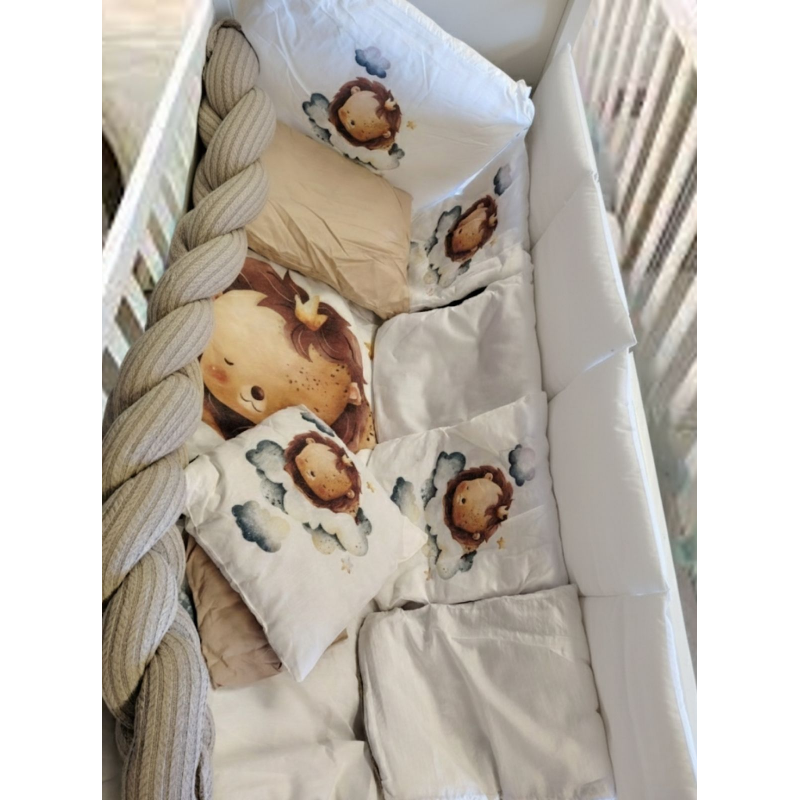 ⁦مفرش جدلة مع جوانب بيج⁩ - الصورة ⁦1⁩