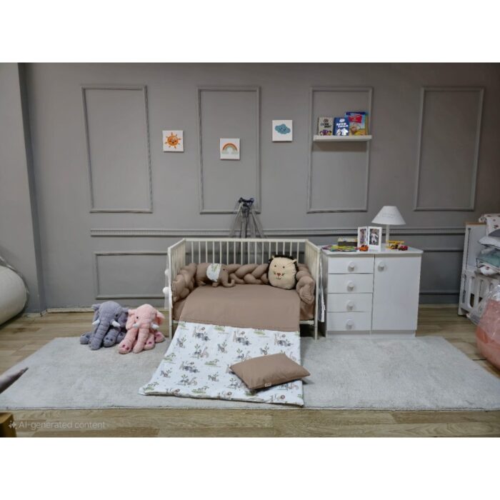 ⁦مفرش جدلة بني⁩ - الصورة ⁦1⁩