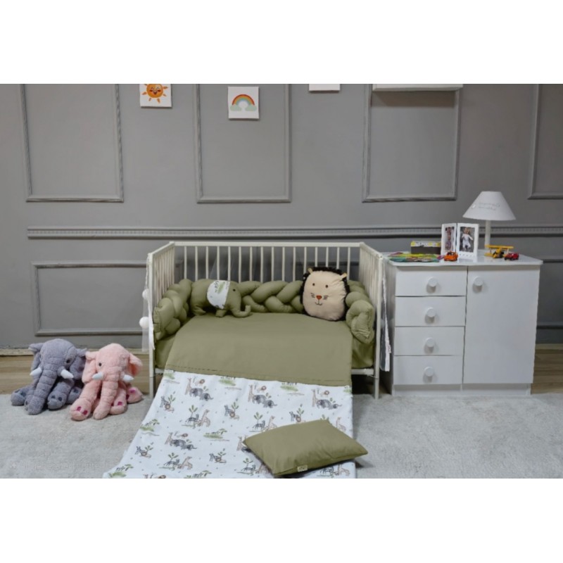 ⁦مفرش جدلة زيتي⁩ - الصورة ⁦1⁩