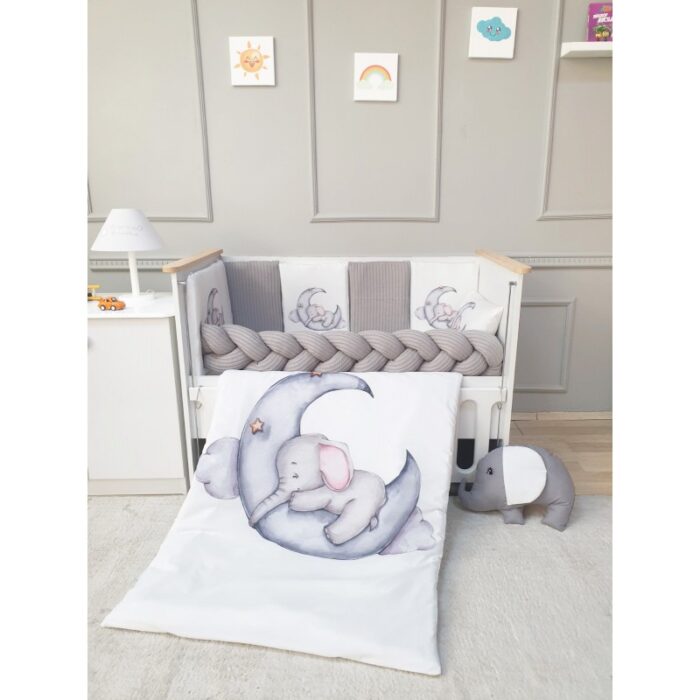 ⁦مفرش 4 قطع فيل زهري⁩ - الصورة ⁦1⁩