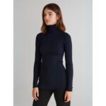 بلوزة بودي جولف بأكمام طويلة للنساء لون كحلي