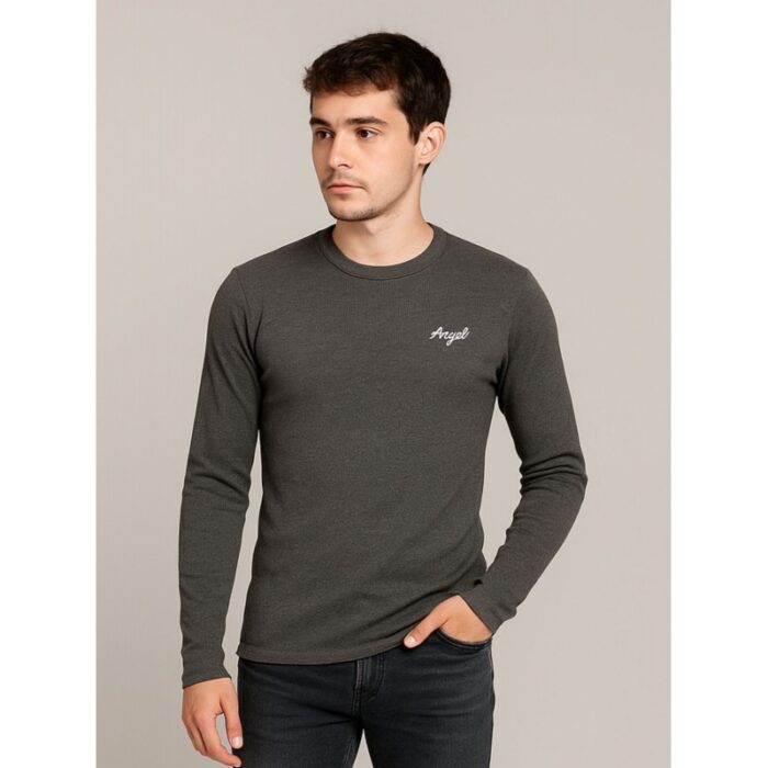 103391376_68e2e4f8bab35 بلوزة بأكمام طويلة للرجال لون رمادي - الصورة 1