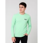 بلوزة بأكمام طويلة للرجال لون أخضر فاتح