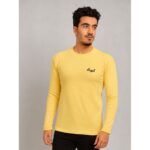 بلوزة بأكمام طويلة للرجال لون أصفر