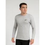 بلوزة بأكمام طويلة للرجال لون رمادي