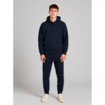 بجامة رياضية قطعتين بأكمام طويلة وطاقية للرجال لون كحلي