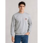 بلوزة بأكمام طويلة للرجال لون رمادي