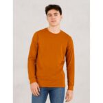 بلوزة بأكمام طويلة للرجال لون بني