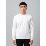 بلوزة بأكمام طويلة للرجال لون أبيض