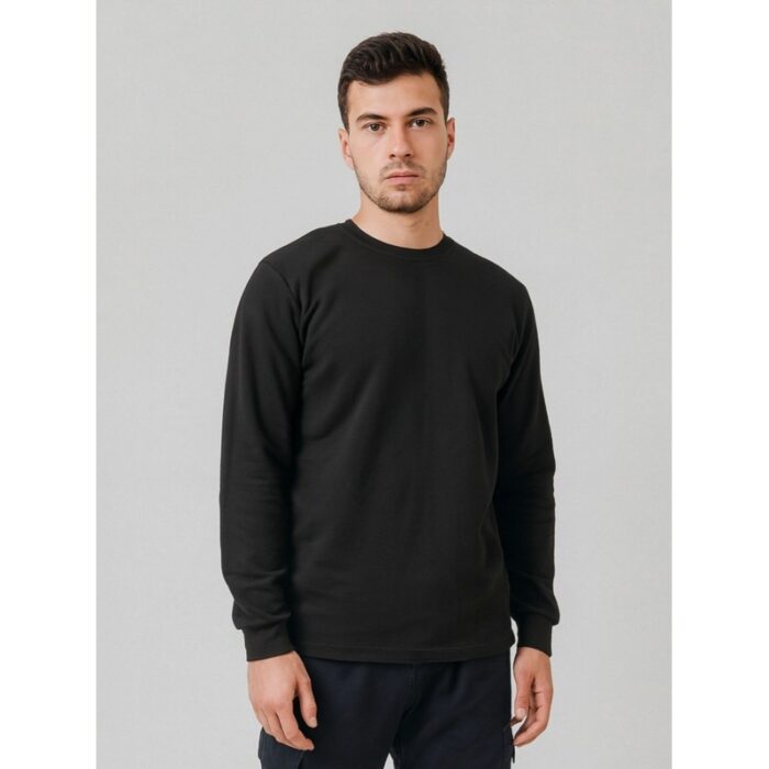 103391424_68e2e553668b3 بلوزة بأكمام طويلة للرجال لون أسود - الصورة 1