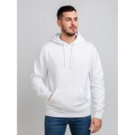 هودي بأكمام طويلة للرجال لون أبيض