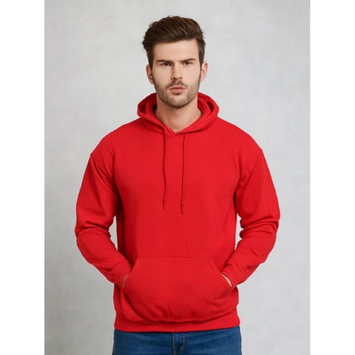 103391431_68e2e56082d80 هودي بأكمام طويلة للرجال لون أحمر - الصورة 1