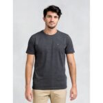 تيشيرت بأكمام قصيرة للرجال لون رمادي