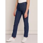 بنطلون جينز بناتي لون أزرق