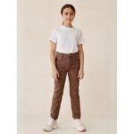 ⁦بنطلون جينز بناتي لون بني⁩ - الصورة ⁦2⁩