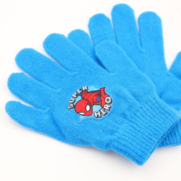 ⁦كفوف يد شتوي لون SUPER HERO ازرق فاتح غامق⁩ - الصورة ⁦2⁩