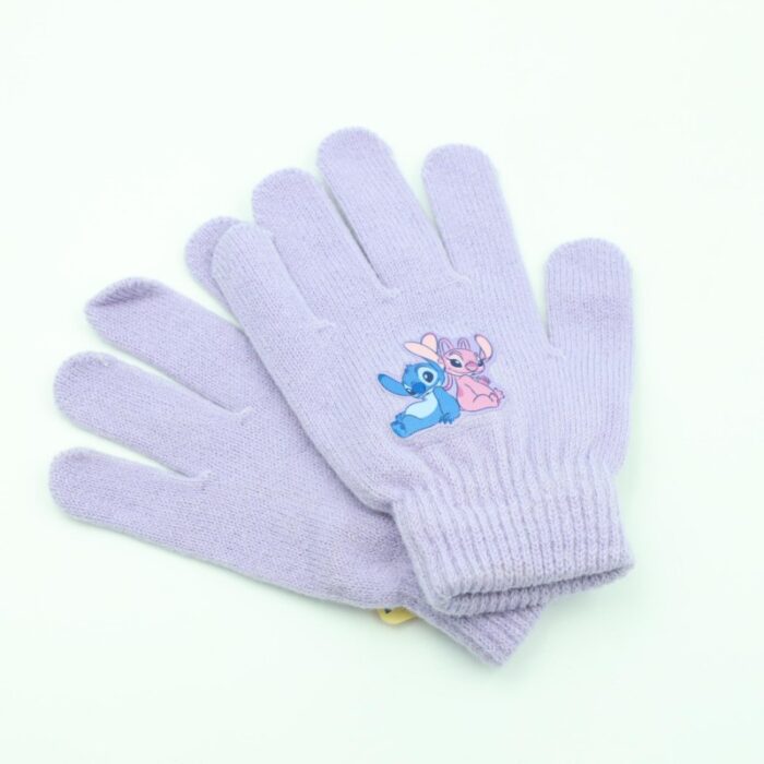⁦كفوف يد شتوي لون stitch بنفسجي⁩ - الصورة ⁦2⁩