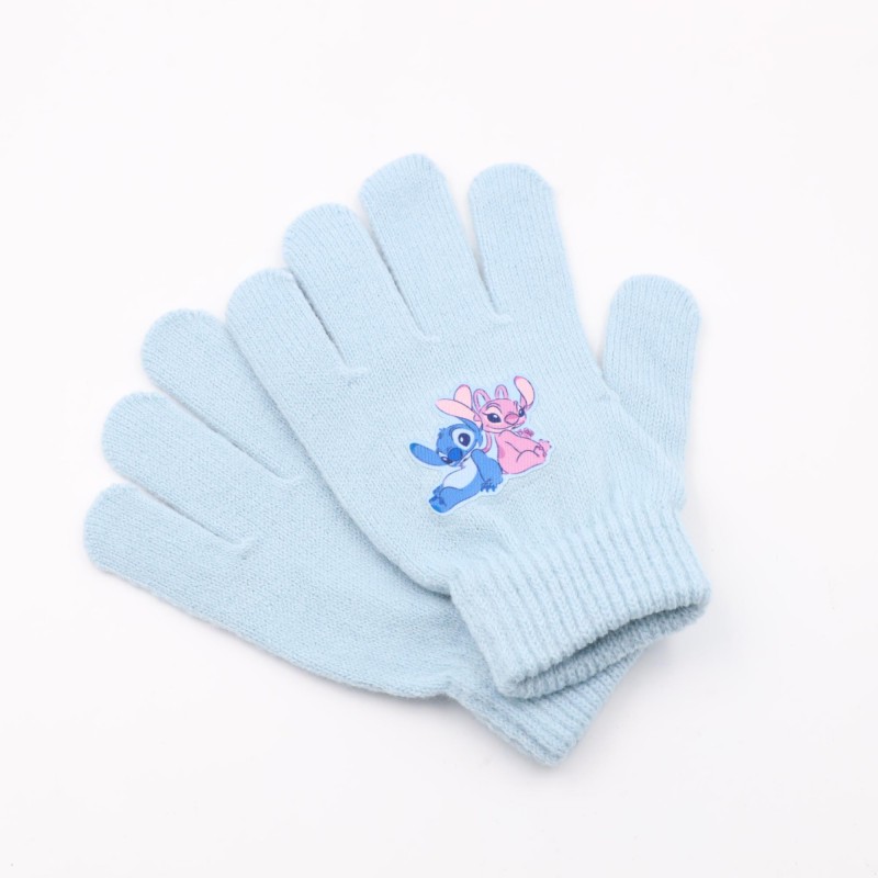 ⁦كفوف يد شتوي لون stitch ازرق فاتح بارد⁩ - الصورة ⁦1⁩