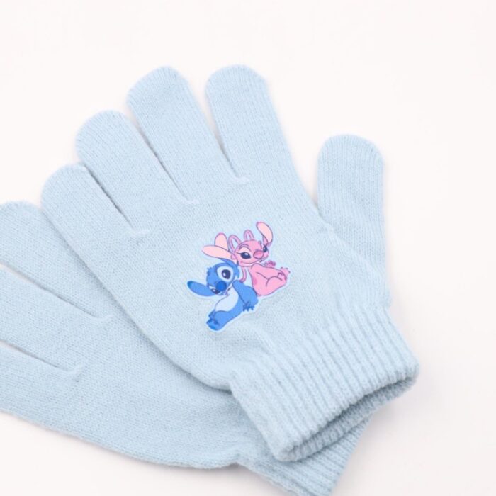 ⁦كفوف يد شتوي لون stitch ازرق فاتح بارد⁩ - الصورة ⁦2⁩