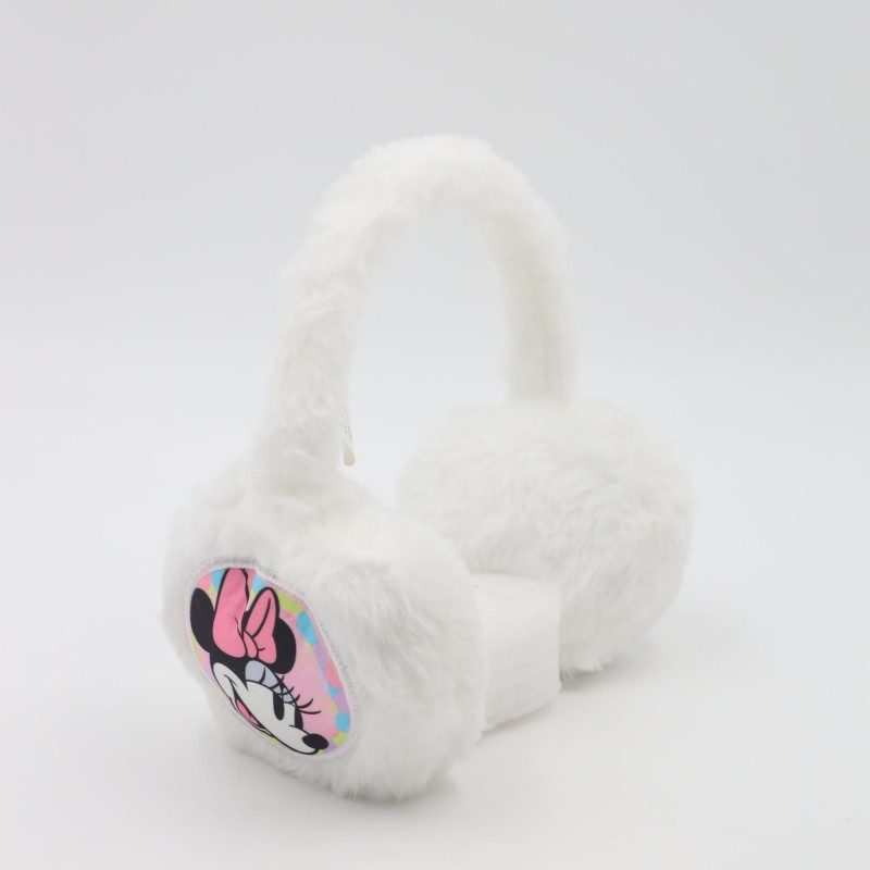 ⁦غطاء اذن شتوي فرو MINNIE MOUSE لون ابيض⁩ - الصورة ⁦1⁩