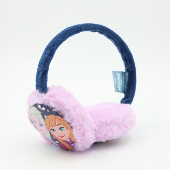⁦غطاء اذن شتوي فرو FROZEN لون بنفسجي وكحلي⁩ - الصورة ⁦2⁩