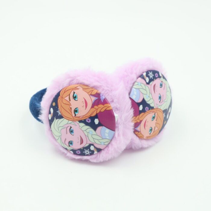 ⁦غطاء اذن شتوي فرو FROZEN لون بنفسجي وكحلي⁩ - الصورة ⁦4⁩