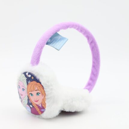 غطاء اذن شتوي فرو FROZEN لون ابيض وبنفسجي