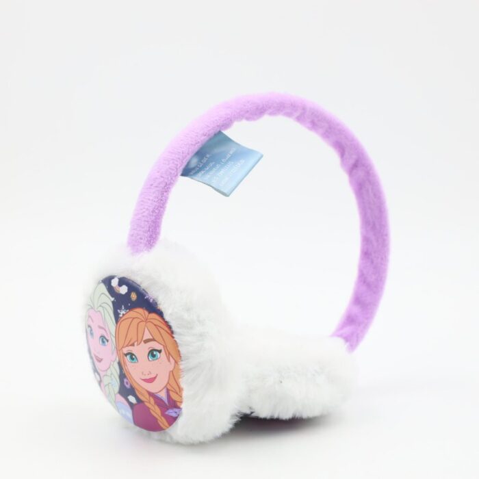 ⁦غطاء اذن شتوي فرو FROZEN لون ابيض وبنفسجي⁩ - الصورة ⁦2⁩