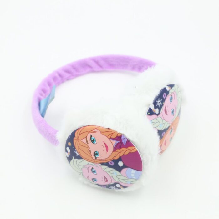 ⁦غطاء اذن شتوي فرو FROZEN لون ابيض وبنفسجي⁩ - الصورة ⁦4⁩