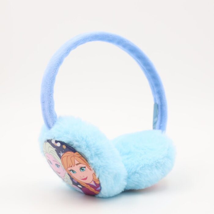 ⁦غطاء اذن شتوي فرو FROZEN لون ازرق فاتح وبنفسجي⁩ - الصورة ⁦2⁩