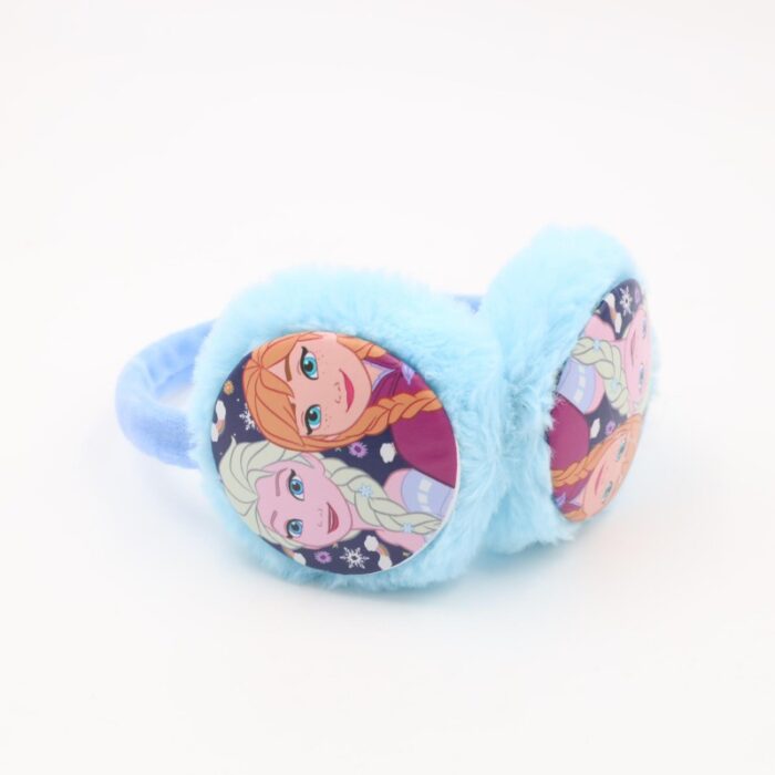 ⁦غطاء اذن شتوي فرو FROZEN لون ازرق فاتح وبنفسجي⁩ - الصورة ⁦3⁩
