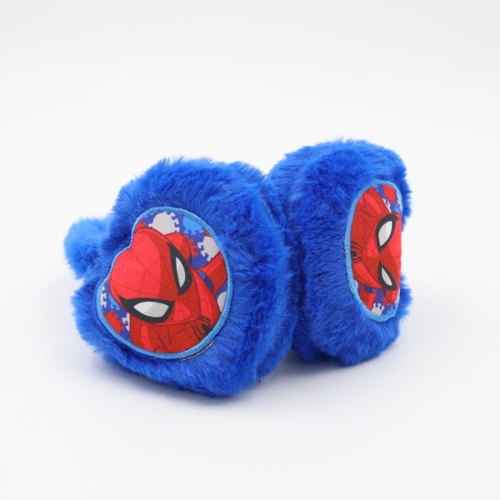 ⁦غطاء اذن شتوي فرو SPIDER MAN لون كحلي⁩ - الصورة ⁦4⁩