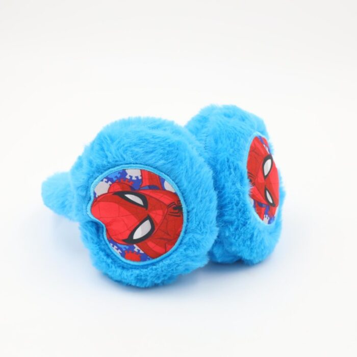 ⁦غطاء اذن شتوي فرو SPIDER MAN لون ازرق غامق⁩ - الصورة ⁦3⁩