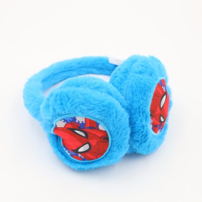 ⁦غطاء اذن شتوي فرو SPIDER MAN لون ازرق غامق⁩ - الصورة ⁦4⁩