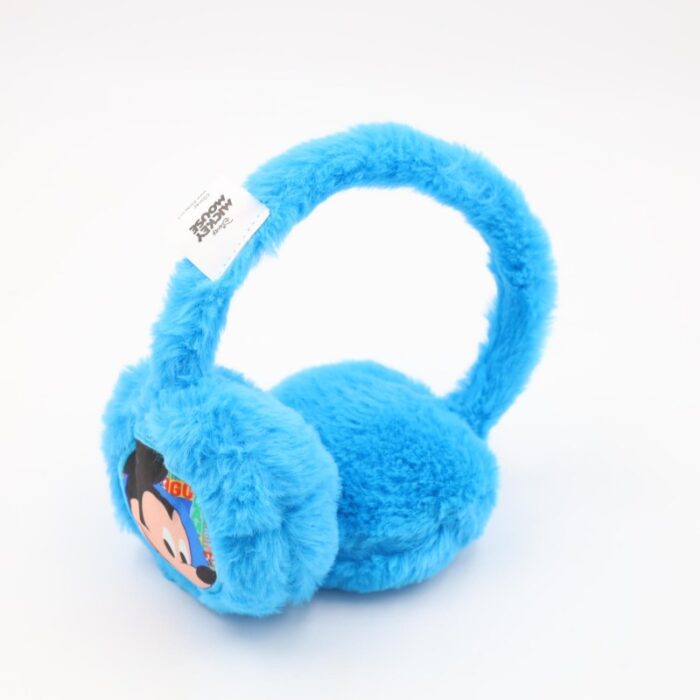 ⁦غطاء اذن شتوي فرو MICKEY MOUSE لون ازرق تركواز⁩ - الصورة ⁦3⁩